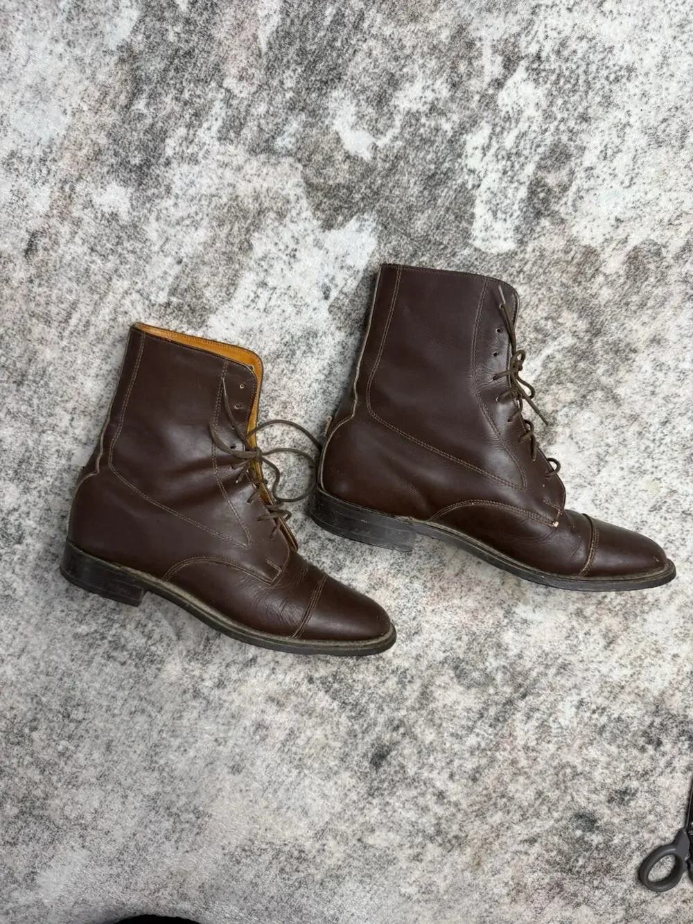 VTG Northampton Brown Leather Riding Boots Mens 7 Womens 8.5 England Equestrian